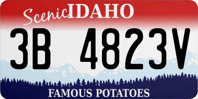 ID license plate 3B4823V