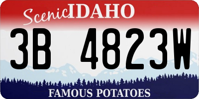 ID license plate 3B4823W