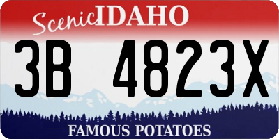 ID license plate 3B4823X