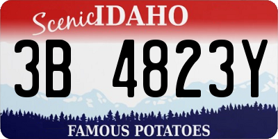 ID license plate 3B4823Y