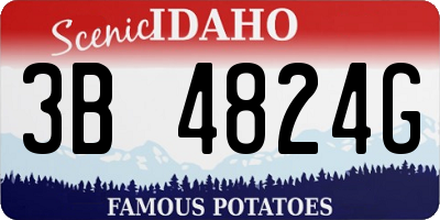 ID license plate 3B4824G
