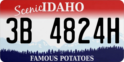 ID license plate 3B4824H