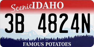 ID license plate 3B4824N