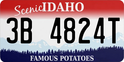 ID license plate 3B4824T