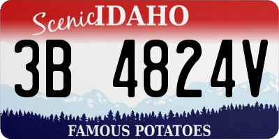 ID license plate 3B4824V