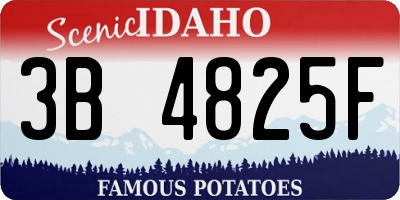 ID license plate 3B4825F