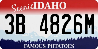 ID license plate 3B4826M