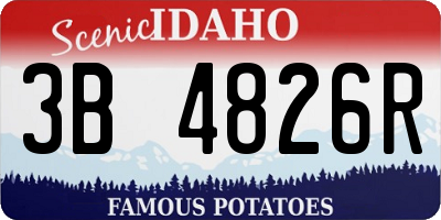 ID license plate 3B4826R
