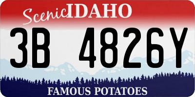 ID license plate 3B4826Y