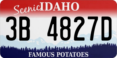ID license plate 3B4827D