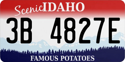 ID license plate 3B4827E