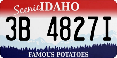 ID license plate 3B4827I