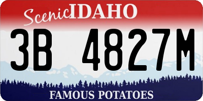 ID license plate 3B4827M