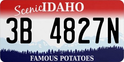 ID license plate 3B4827N
