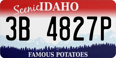 ID license plate 3B4827P