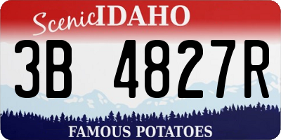 ID license plate 3B4827R