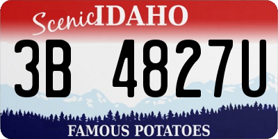 ID license plate 3B4827U