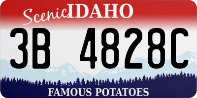 ID license plate 3B4828C