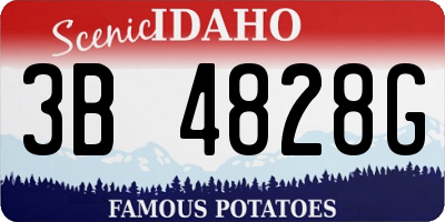 ID license plate 3B4828G