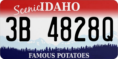 ID license plate 3B4828Q