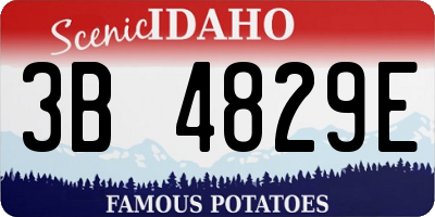 ID license plate 3B4829E