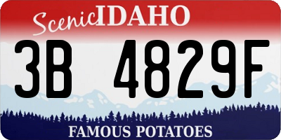 ID license plate 3B4829F