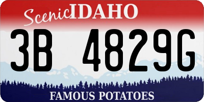 ID license plate 3B4829G