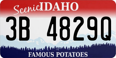 ID license plate 3B4829Q