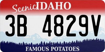 ID license plate 3B4829V