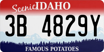 ID license plate 3B4829Y
