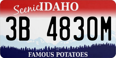 ID license plate 3B4830M