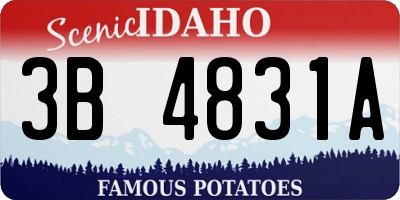 ID license plate 3B4831A