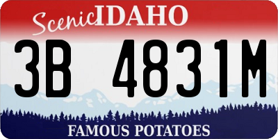 ID license plate 3B4831M