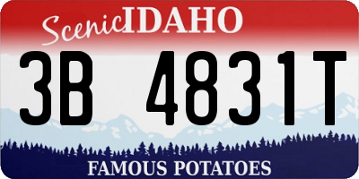 ID license plate 3B4831T