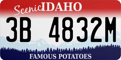 ID license plate 3B4832M