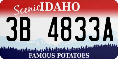 ID license plate 3B4833A