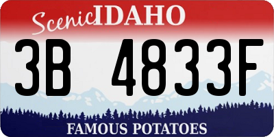 ID license plate 3B4833F