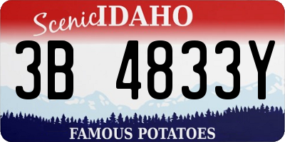 ID license plate 3B4833Y