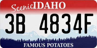 ID license plate 3B4834F