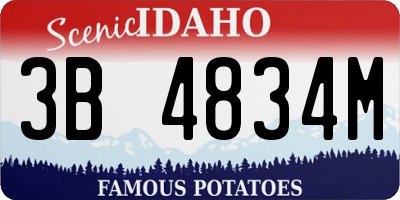 ID license plate 3B4834M