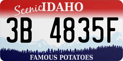 ID license plate 3B4835F