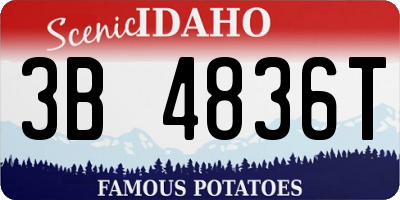 ID license plate 3B4836T