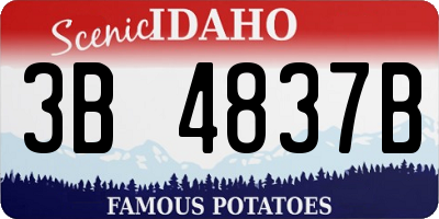 ID license plate 3B4837B