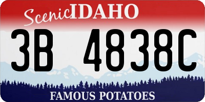 ID license plate 3B4838C