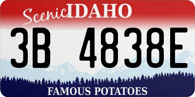 ID license plate 3B4838E
