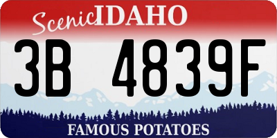 ID license plate 3B4839F