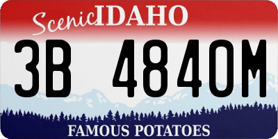 ID license plate 3B4840M