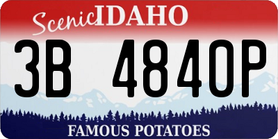 ID license plate 3B4840P
