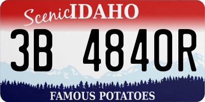 ID license plate 3B4840R