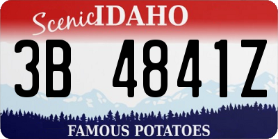ID license plate 3B4841Z